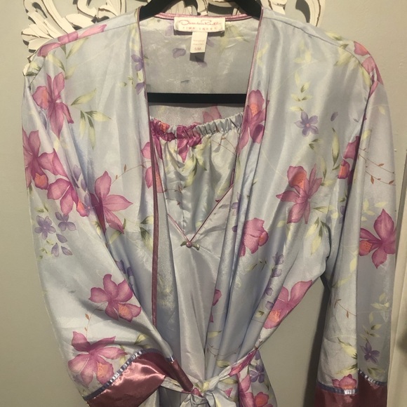 Oscar de la Renta pink label pj set - Picture 1 of 10